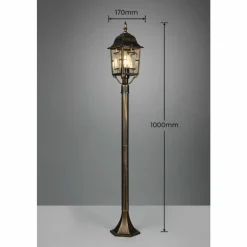 Lampes Vintages & Rétros-Luminaires Trio Lampadaire d'extérieur Trio Volturno Rouille, 1 lumière