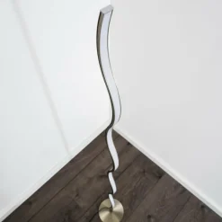 hofstein Lampadaire Dillon LED Nickel mat, 1 lumière