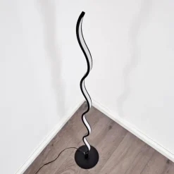 hofstein Lampadaire Dillon LED Noir, 1 lumière