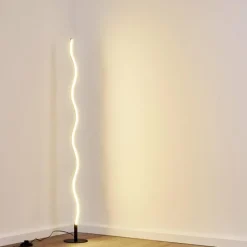 hofstein Lampadaire Dillon LED Noir, 1 lumière