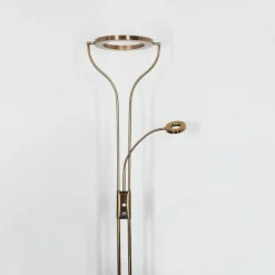 hofstein Lampadaire Donna LED Vieux laiton, 2 lumières