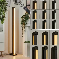 hofstein Lampadaire Dubuisson LED Anthracite, 1 lumière, Télécommandes