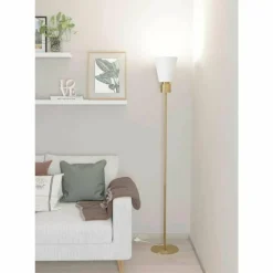 Lampes En Tissu-Luminaires Eglo Lampadaire Eglo AGLIENTINA Laiton, 1 lumière