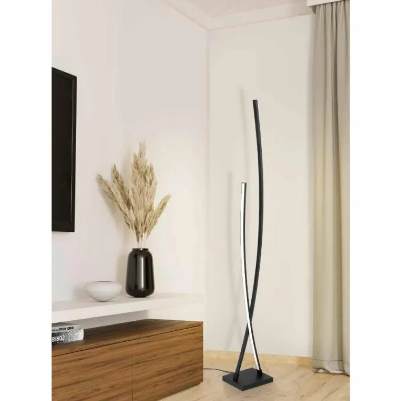 Luminaires Eglo Lampadaire Eglo ALBORAYA LED Noir, 1 lumière* Éclairage Led