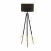 Lampes En Tissu-Luminaires Eglo Lampadaire Eglo BIDFORD Brun, 1 lumière
