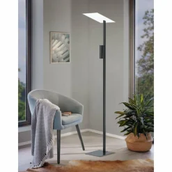 Luminaires Eglo Lampadaire Eglo BUDENSEA LED Noir, Blanc, 2 lumières* Lampadaires Et Lampes Sur Pied
