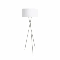 Lampes En Tissu-Luminaires Eglo Lampadaire Eglo FONDACHELLI Nickel mat, 1 lumière