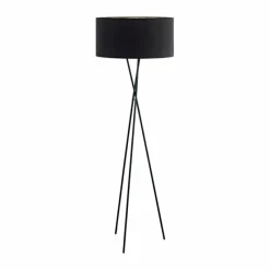 Lampes En Tissu-Luminaires Eglo Lampadaire Eglo FONDACHELLI Noir, 1 lumière