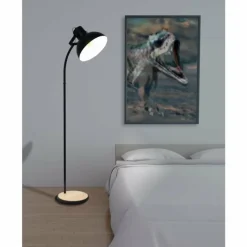 Lampes Industrielles-Luminaires Eglo Lampadaire EGLO LUBENHAM Brun, Noir, 1 lumière