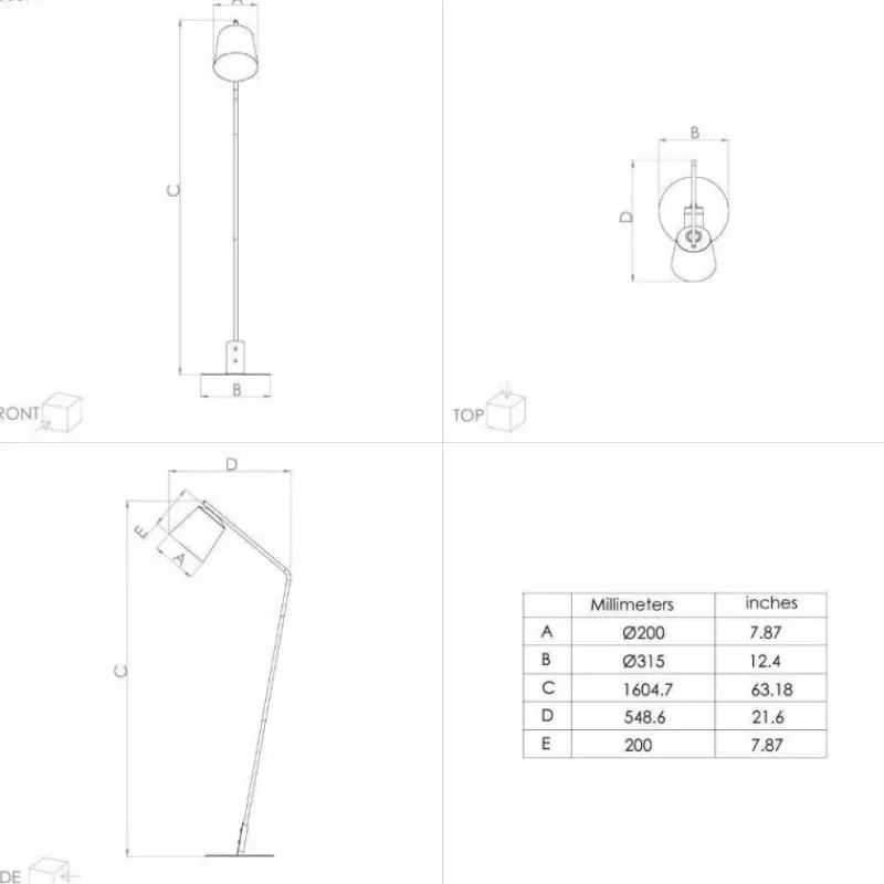 Luminaires Eglo Lampadaire Eglo ONEDA Noir, Blanc, 1 lumière* Lampadaires Et Lampes Sur Pied