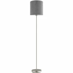 Lampes En Tissu-Luminaires Eglo Lampadaire Eglo PASTERI Nickel mat, 1 lumière