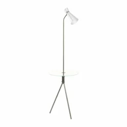 Luminaires Eglo Lampadaire Eglo POLICARA Nickel mat, 1 lumière