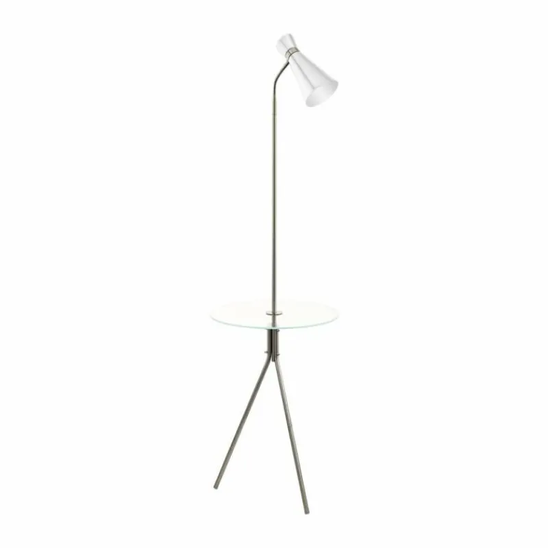 Luminaires Eglo Lampadaire Eglo POLICARA Nickel mat, 1 lumière