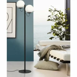 Luminaires Eglo Lampadaire EGLO SABALETE Noir, 2 lumières
