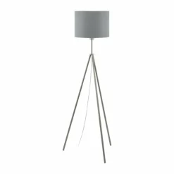 Lampes En Tissu-Luminaires Eglo Lampadaire Eglo SCIGLIATI Nickel mat, 1 lumière