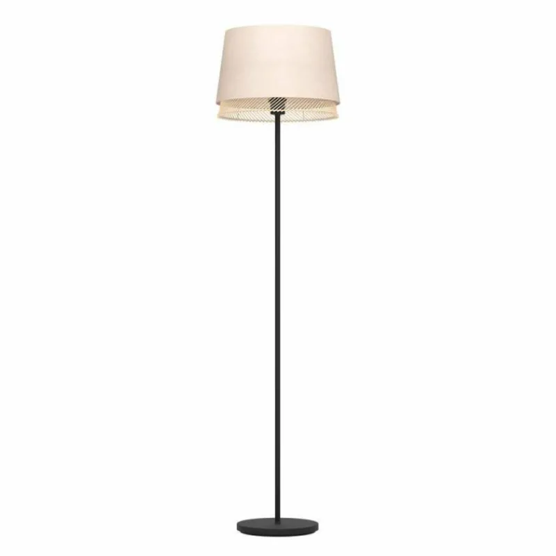 Style Boho-Chic-Luminaires Eglo Lampadaire Eglo TABLEY Noir, 1 lumière
