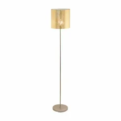 Lampes En Tissu-Luminaires Eglo Lampadaire Eglo VISERBELLA Champagne, 1 lumière