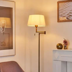 Lampes En Tissu-hofstein Lampadaire Eleshult Bronze, 1 lumière