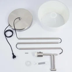 Lampes En Tissu-hofstein Lampadaire Eleshult Chrome, 1 lumière