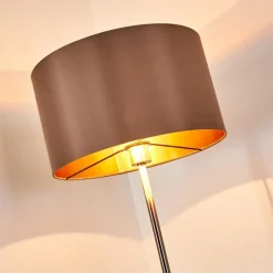 Lampes En Tissu-hofstein Lampadaire Elsa Nickel mat, 1 lumière