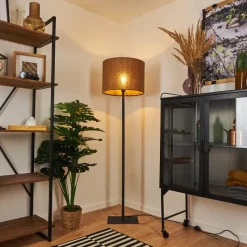 Style Boho-Chic-hofstein Lampadaire Exchange Noir, 1 lumière