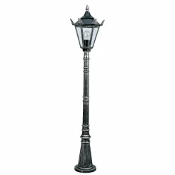 Luminaires Rustiques-Luminaires Albert Leuchten Lampadaire extérieur Albert 4137 Noir, Argenté, 1 lumière