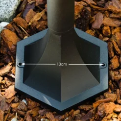 Luminaires Rustiques-hofstein Lampadaire extérieur Bristol Noir, 1 lumière, Détecteur de mouvement