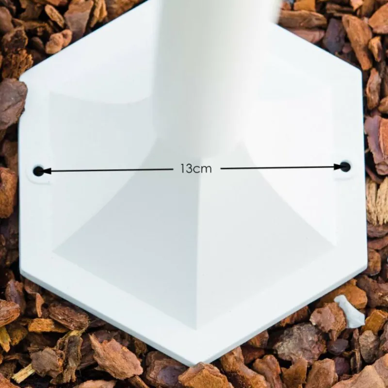 Luminaires Rustiques-hofstein Lampadaire extérieur Bristol Blanc, 1 lumière, Détecteur de mouvement