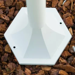 Luminaires Rustiques-hofstein Lampadaire extérieur Bristol Blanc, 1 lumière