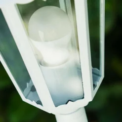 Luminaires Rustiques-hofstein Lampadaire extérieur Bristol Blanc, 1 lumière