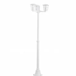 Lampes Vintages & Rétros-Luminaires Eglo Lampadaire extérieur Eglo ALORIA Blanc, 3 lumières