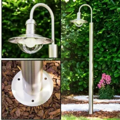 hofstein Lampadaire extérieur Elima Acier inoxydable, 1 lumière