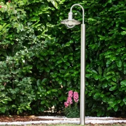 hofstein Lampadaire extérieur Elima Acier inoxydable, 1 lumière