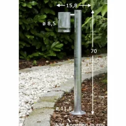 hofstein Lampadaire extérieur Konstsmide MODENA Acier inoxydable, 1 lumière