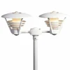 Luminaires Konstsmide Lampadaire extérieur Konstsmide Gemini Blanc, 2 lumières