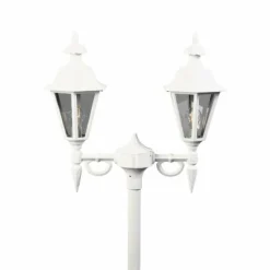 Luminaires Konstsmide Lampadaire extérieur Konstsmide Pallas Blanc, 2 lumières