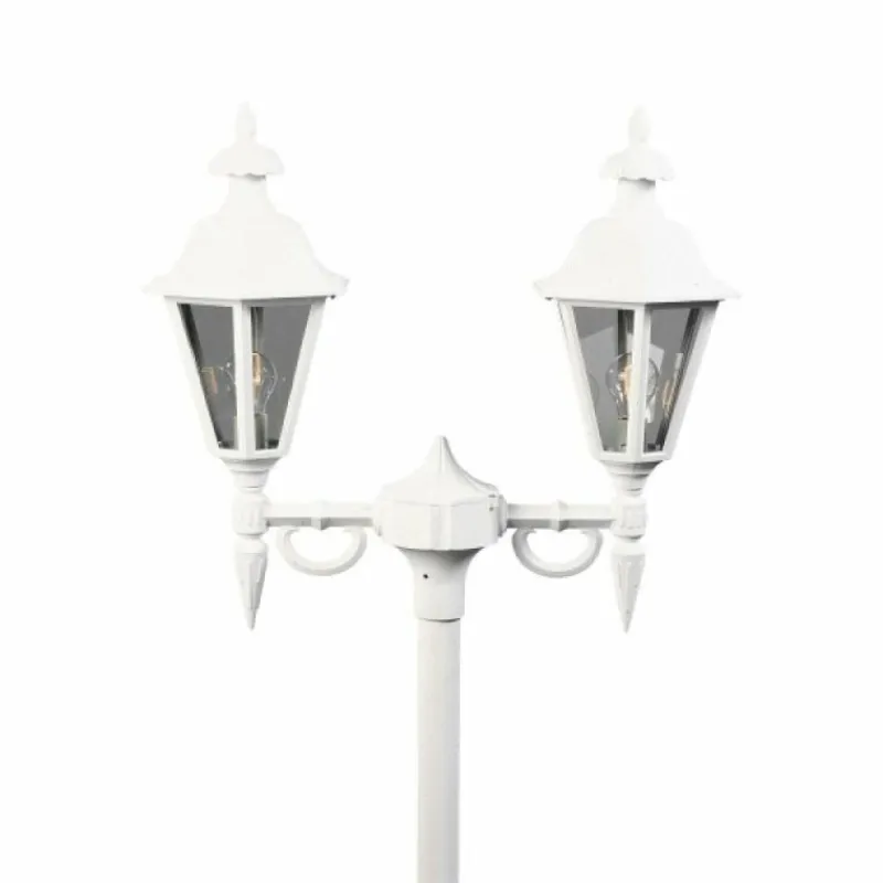Luminaires Konstsmide Lampadaire extérieur Konstsmide Pallas Blanc, 2 lumières
