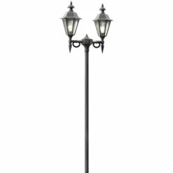 Luminaires Konstsmide Lampadaire extérieur Konstsmide Pallas Noir, 2 lumières