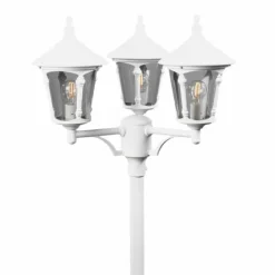 Luminaires Konstsmide Lampadaire extérieur Konstsmide Virgo Blanc, 3 lumières