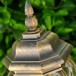 Luminaires Rustiques-hofstein Lampadaire extérieur Lentua Brun doré, 1 lumière