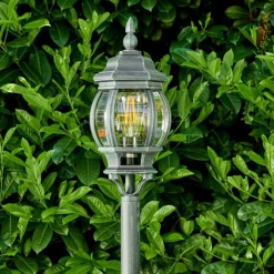 Luminaires Rustiques-hofstein Lampadaire extérieur Lentua Vert, Noir, 1 lumière