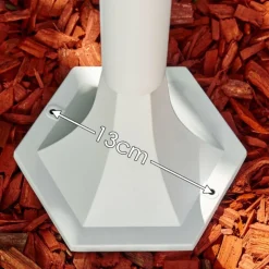 Luminaires Rustiques-hofstein Lampadaire extérieur Lentua Blanc, 1 lumière