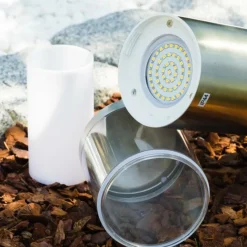 hofstein Lampadaire extérieur Leon LED Acier inoxydable, 1 lumière