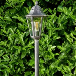 Luminaires Rustiques-hofstein Lampadaire extérieur Lignac Noir, Argenté, 1 lumière