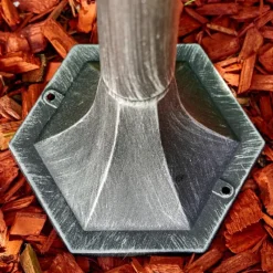 Luminaires Rustiques-hofstein Lampadaire extérieur Lignac Noir, Argenté, 1 lumière