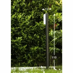 Luminaires Trio Lampadaire extérieur Trio SUEZ LED Noir, 1 lumière