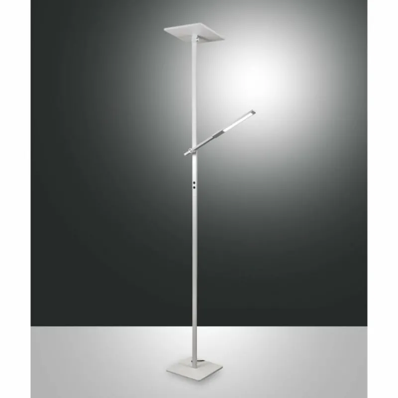 Luminaires Fabas Luce Lampadaire Fabas Luce Ideal LED Blanc, 2 lumières* Lampadaires Et Lampes Sur Pied