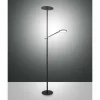 Luminaires Fabas Luce Lampadaire Fabas Luce Regina LED Noir, 2 lumières* Éclairage Led