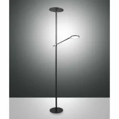 Luminaires Fabas Luce Lampadaire Fabas Luce Regina LED Noir, 2 lumières* Éclairage Led