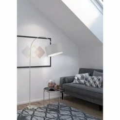 Lampes En Tissu-Luminaires Fischer & Honsel Lampadaire Fischer & Honsel Arc Nickel mat, 3 lumières